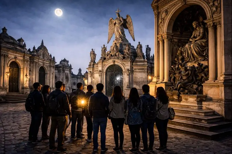 presbitero maestro sculptures and monuments night